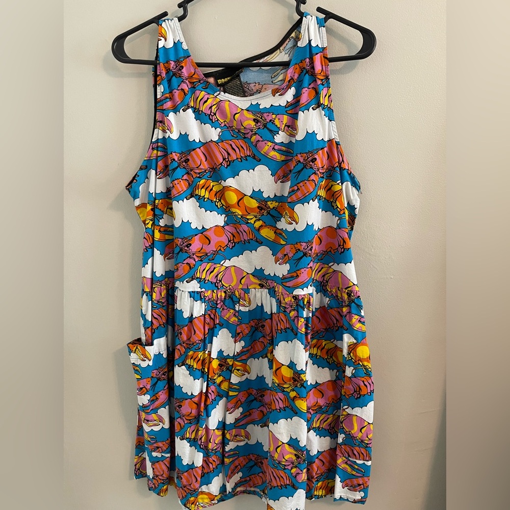 Nooworks Lobster Dreams Big Pocket Dress 2XL XXL 2X